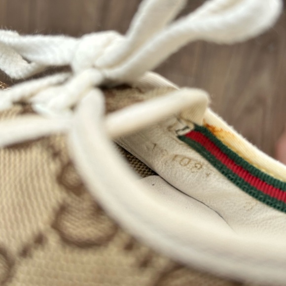 GUCCI Vintage Monogrammed Wedge Sandals | 7 - Picture 5 of 7